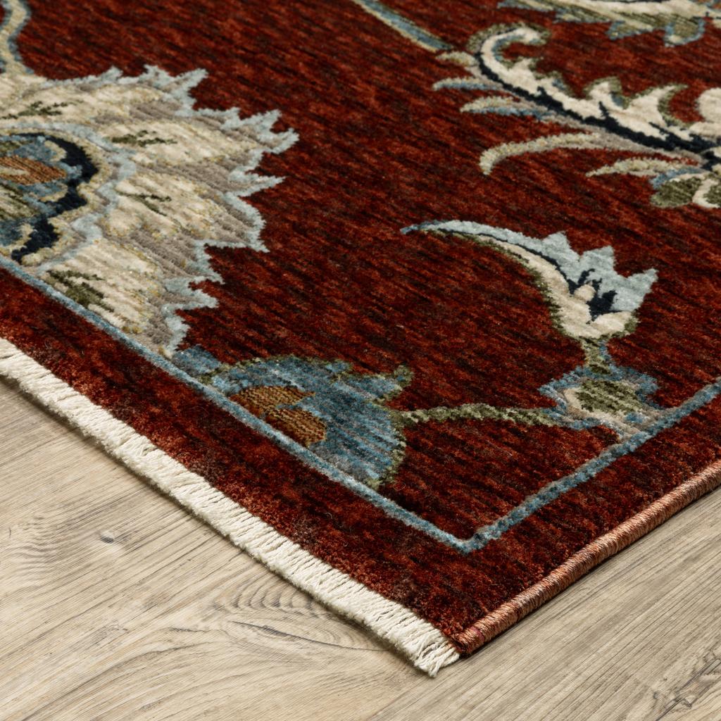 Oriental Weavers Capella CAP06 Red Rectangle Indoor Runner Oriental Pattern-