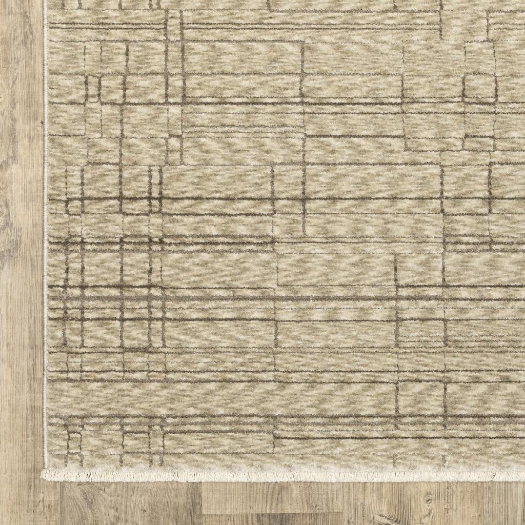Oriental Weavers Capella CAP07 Beige Rectangle Indoor Runner Geometric Pattern-
