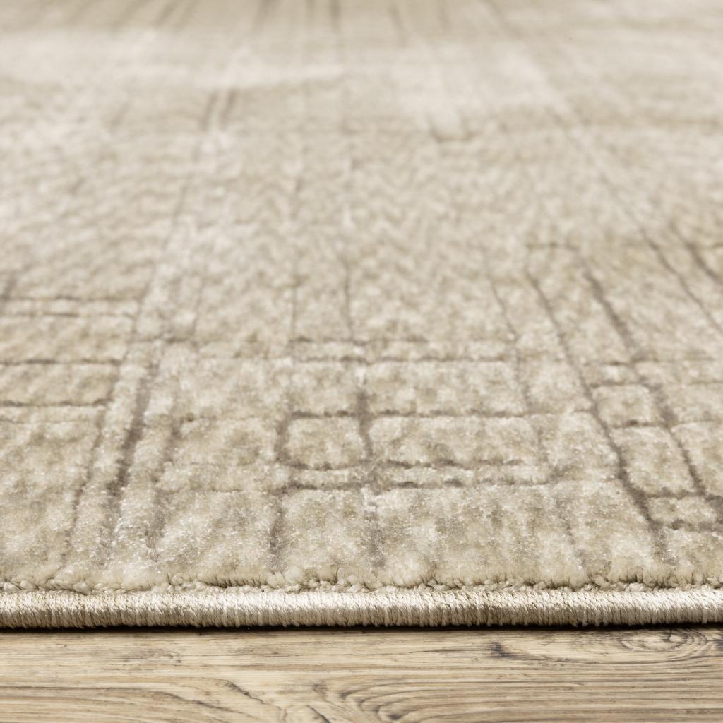Oriental Weavers Capella CAP07 Beige Rectangle Indoor Runner Geometric Pattern-