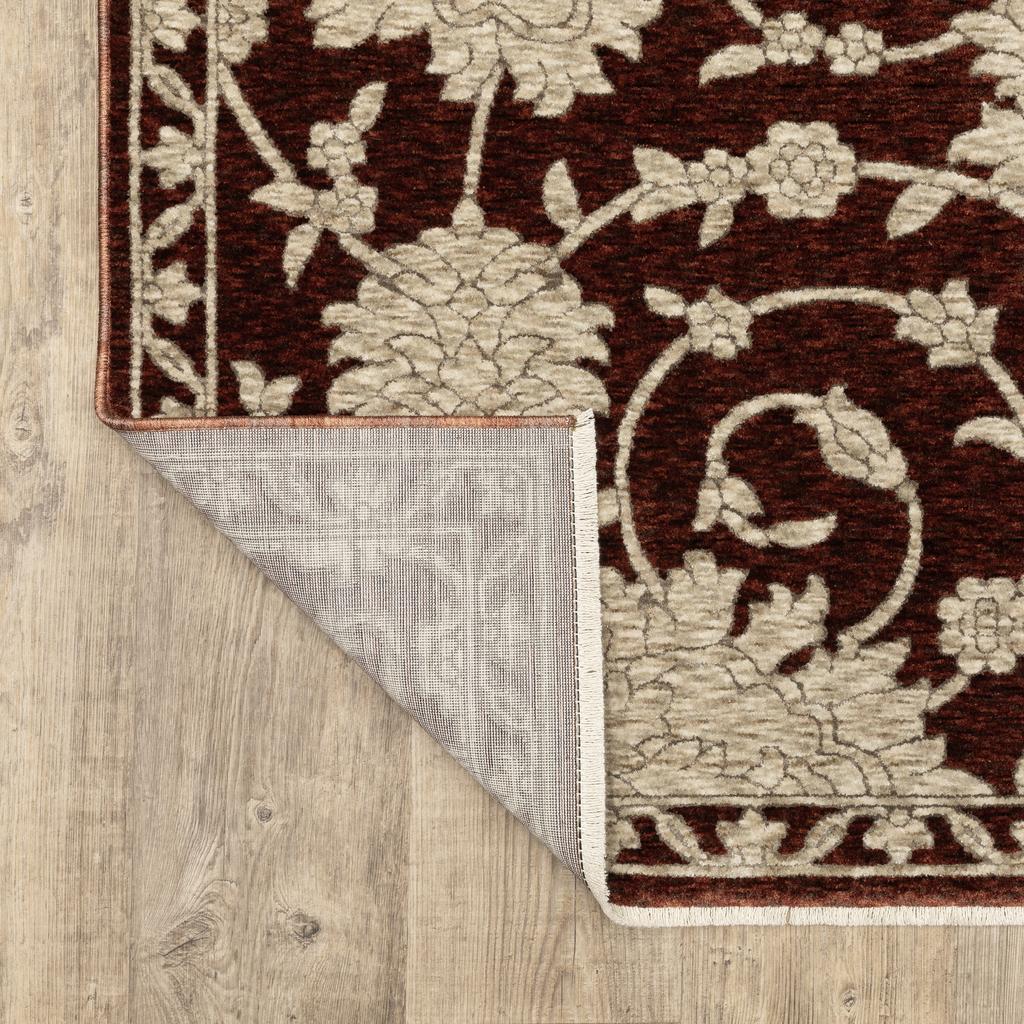 Oriental Weavers Capella CAP08 Red Rectangle Indoor Runner Floral Pattern-