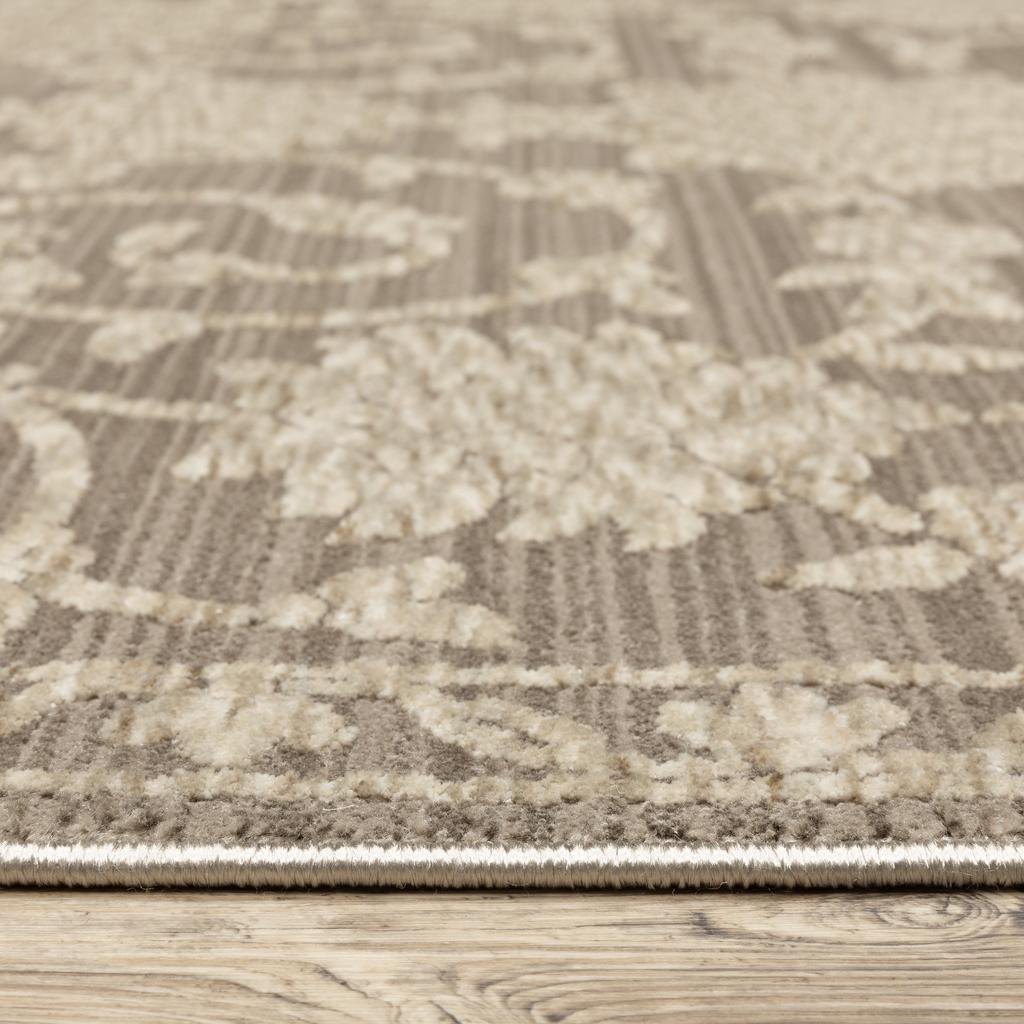 Oriental Weavers Capella CAP09 Grey Rectangle Indoor Area Rug Floral Pattern-