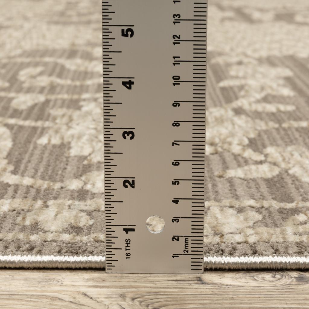 Oriental Weavers Capella CAP09 Grey Rectangle Indoor Area Rug Floral Pattern-