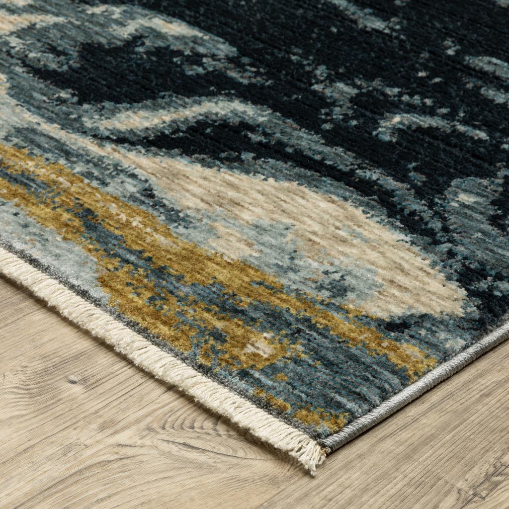 Oriental Weavers Capella CAP10 Blue Rectangle Indoor Area Rug Abstract Pattern-