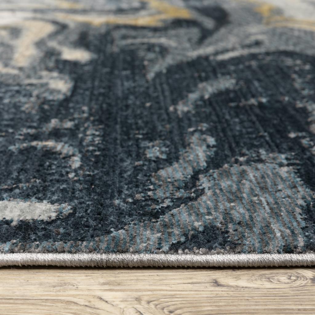Oriental Weavers Capella CAP10 Blue Rectangle Indoor Runner Abstract Pattern-