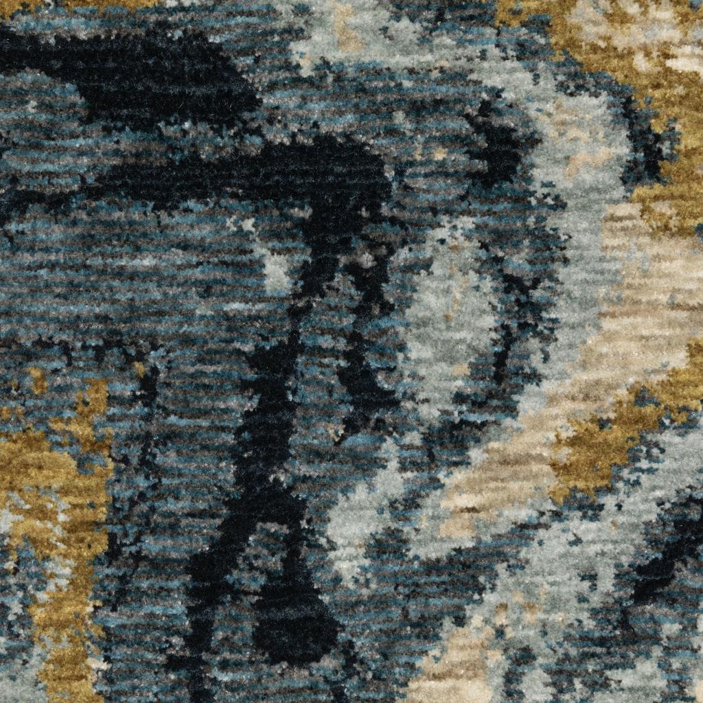 Oriental Weavers Capella CAP10 Blue Rectangle Indoor Runner Abstract Pattern-