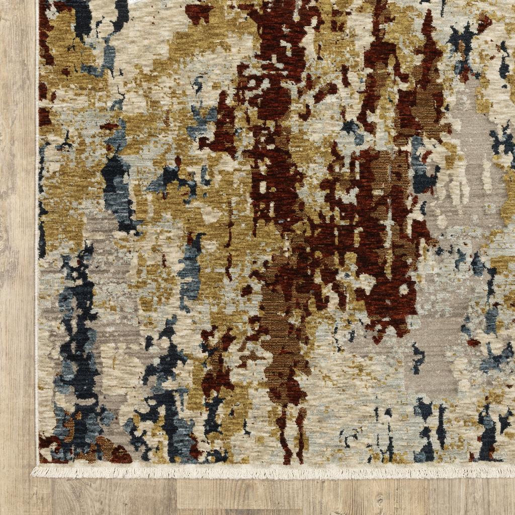 Oriental Weavers Capella CAP11 Beige Rectangle Indoor Runner Abstract Pattern-