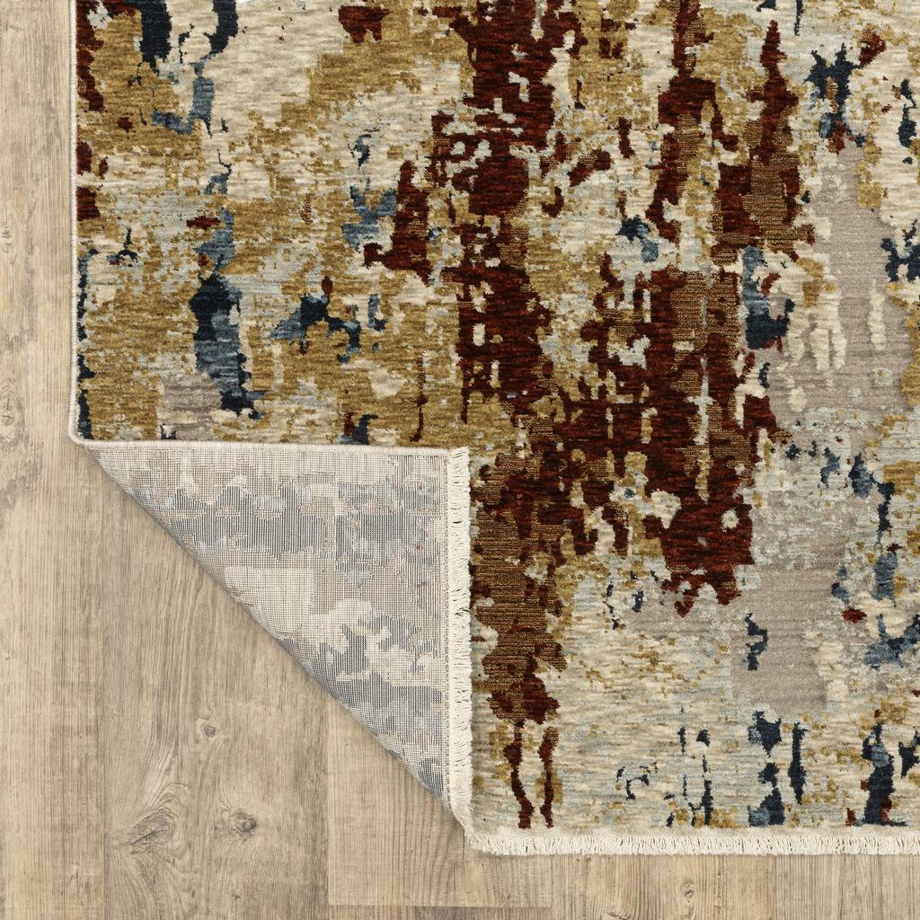 Oriental Weavers Capella CAP11 Beige Rectangle Indoor Runner Abstract Pattern-