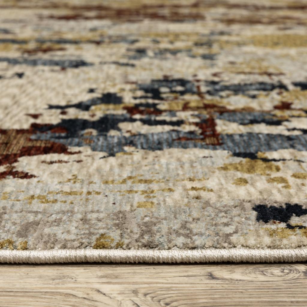 Oriental Weavers Capella CAP11 Beige Rectangle Indoor Runner Abstract Pattern-