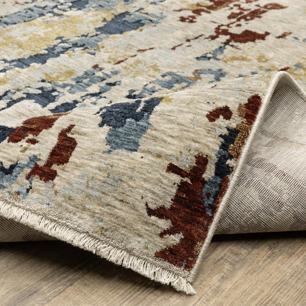 Oriental Weavers Capella CAP11 Beige Rectangle Indoor Runner Abstract Pattern-