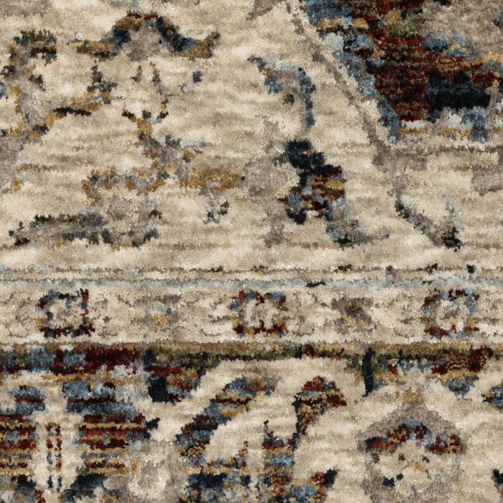 Oriental Weavers Capella CAP12 Beige Rectangle Indoor Runner Medallion Pattern-