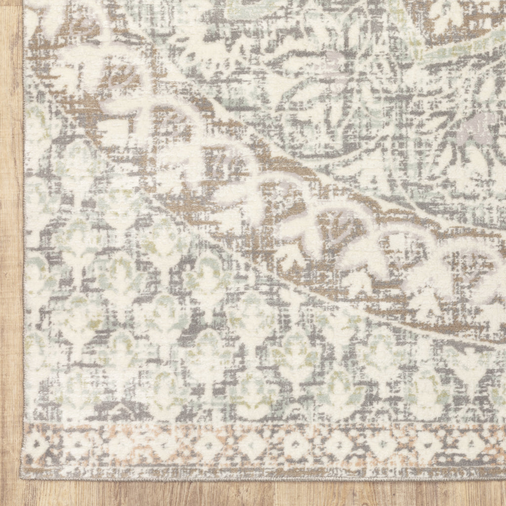 Oriental Weavers Capistrano 517B1 Multicolor Rectangle Indoor Area Rug - Stain Resistant Low-High Pile Rug with Floral Design-