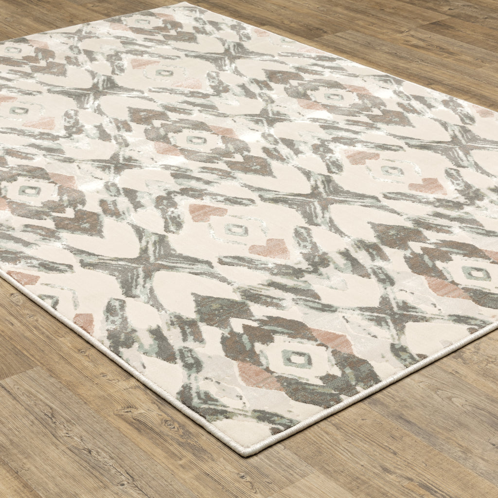Oriental Weavers Capistrano 534A1 Multicolor Rectangle Indoor Area Rug - Stain Resistant Low-High Pile Rug with Geometric Design-