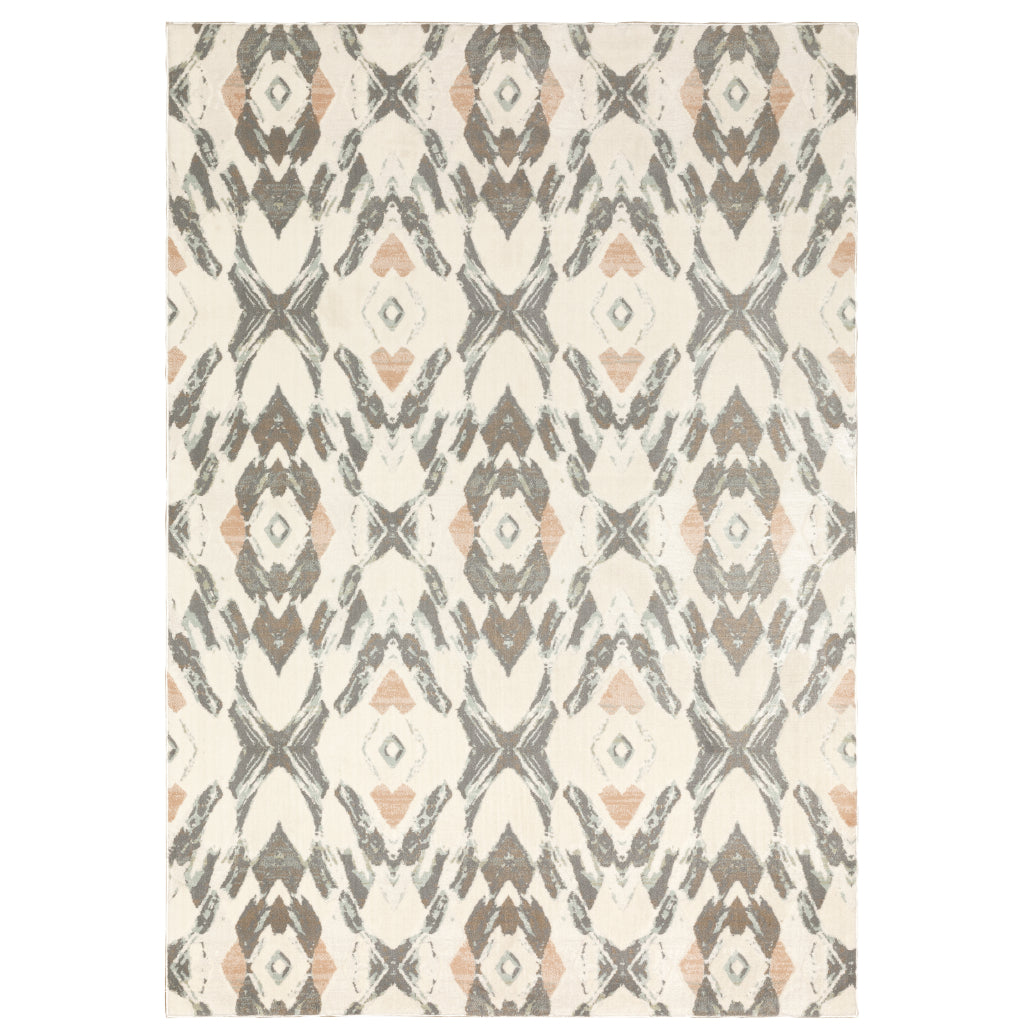 Oriental Weavers Capistrano 534A1 Multicolor Rectangle Indoor Area Rug - Stain Resistant Low-High Pile Rug with Geometric Design-