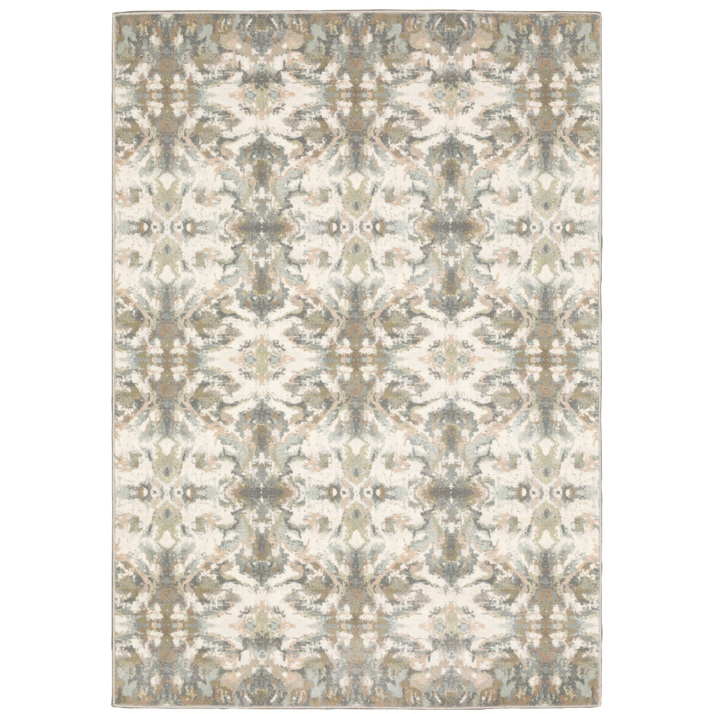 Oriental Weavers Capistrano 535B1 Multicolor Rectangle Indoor Area Rug - Stain Resistant Low-High Pile Rug with Geometric Design-