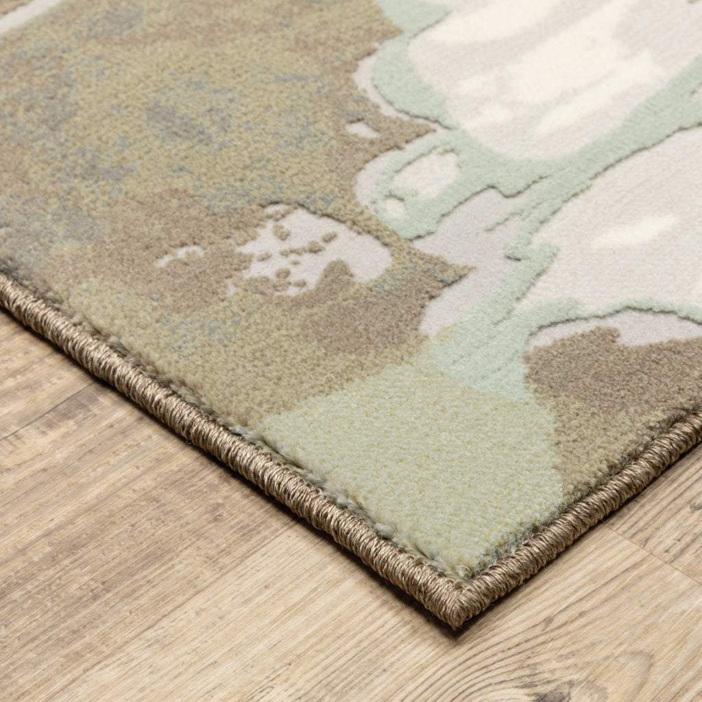 Oriental Weavers Capistrano 539C1 Multicolor Rectangle Indoor Area Rug - Stain Resistant Low-High Pile Rug with Abstract Design-