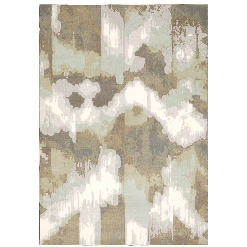 Oriental Weavers Capistrano 539C1 Multicolor Rectangle Indoor Area Rug - Stain Resistant Low-High Pile Rug with Abstract Design-