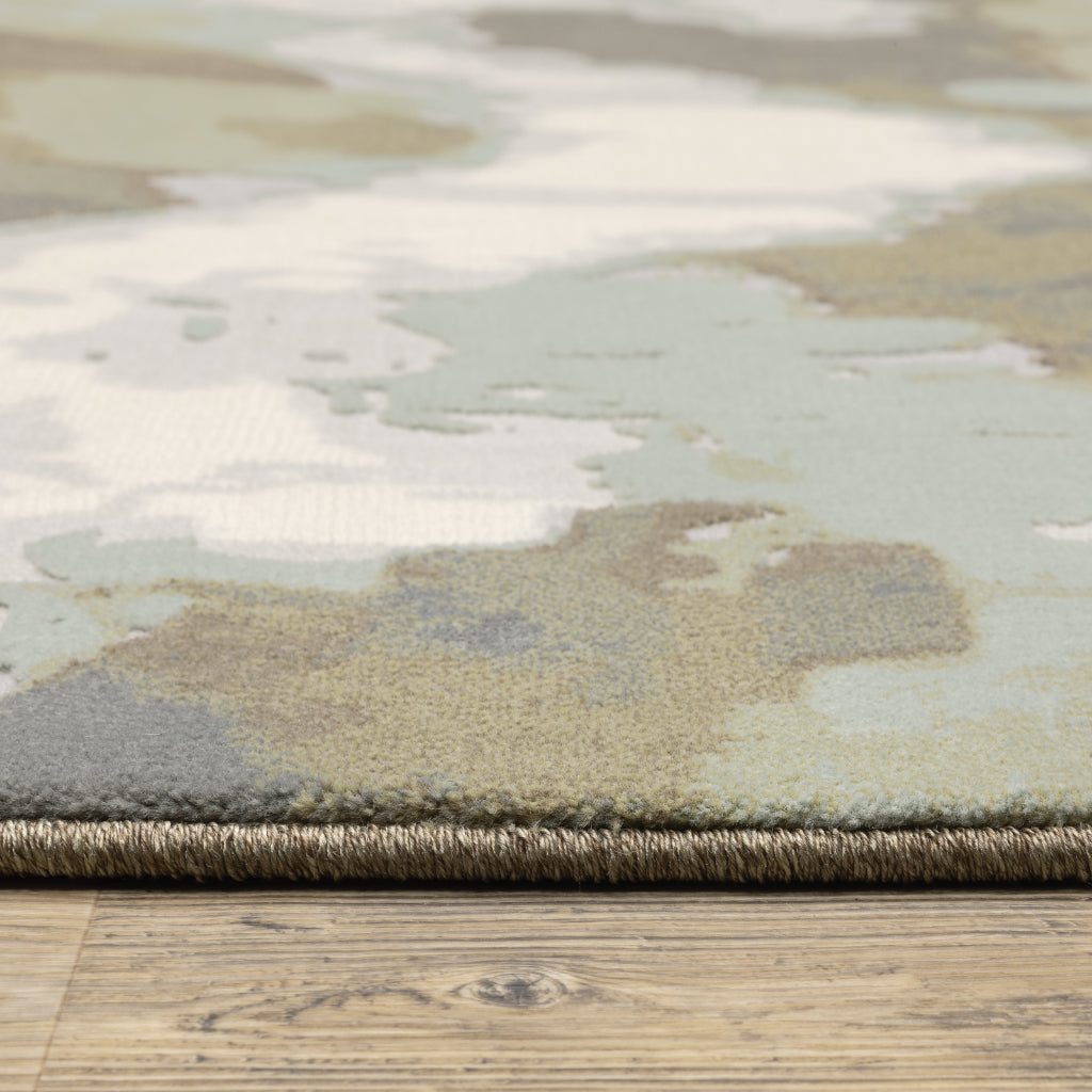 Oriental Weavers Capistrano 539C1 Multicolor Rectangle Indoor Area Rug - Stain Resistant Low-High Pile Rug with Abstract Design-