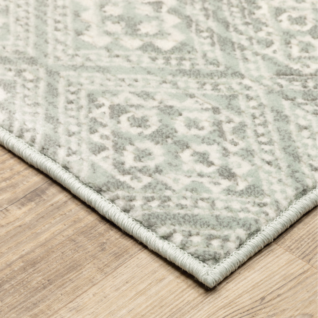 Oriental Weavers Capistrano 9894F Gray Rectangle Indoor Area Rug - Stain Resistant Low-High Pile Rug with Geometric Design-