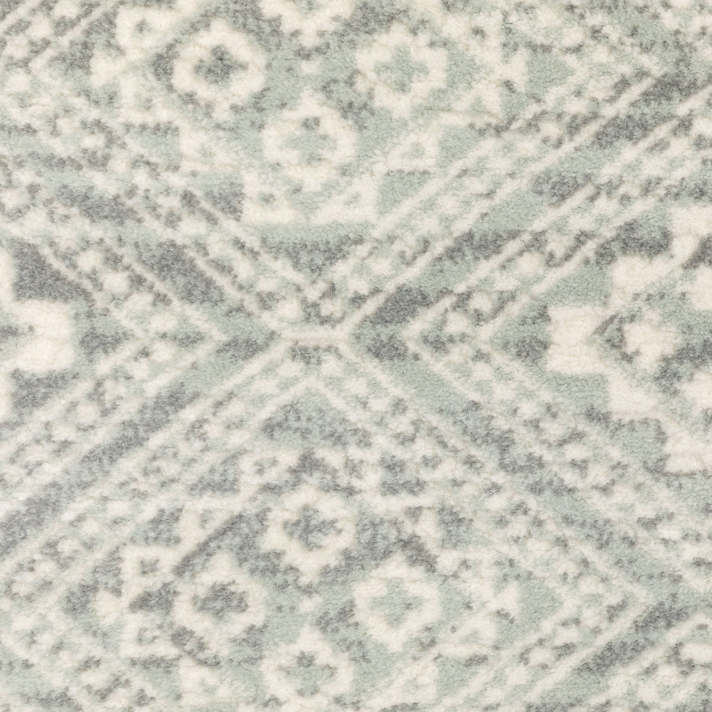 Oriental Weavers Capistrano 9894F Gray Rectangle Indoor Area Rug - Stain Resistant Low-High Pile Rug with Geometric Design-