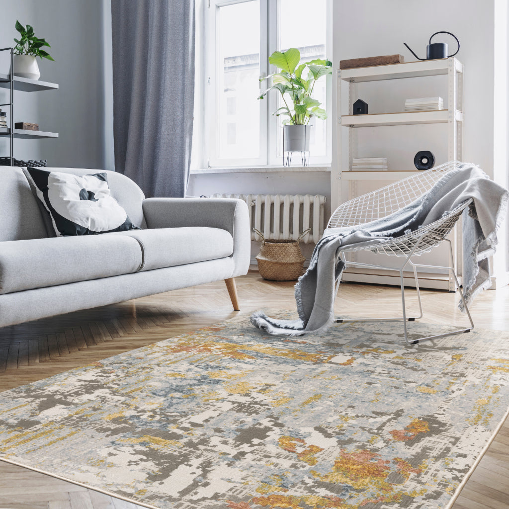 Oriental Weavers Caravan 1340W Multicolor Rectangle Indoor Area Rug - Luxuriously Soft & Stain Resistant Abstract Rug-