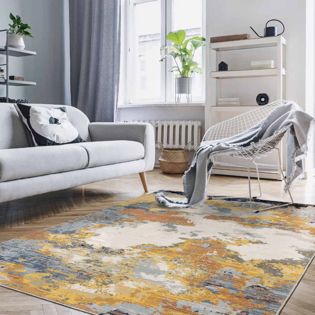 Oriental Weavers Caravan 530V8 Multicolor Rectangle Indoor Area Rug - Luxuriously Soft & Stain Resistant Abstract Rug-