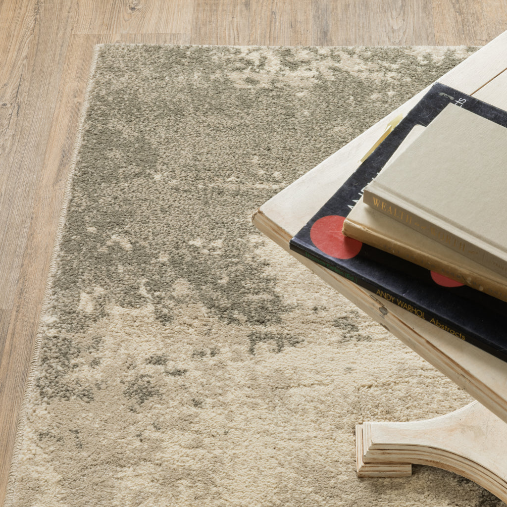 Oriental Weavers Carson 0734D Gray Rectangle Indoor Runner - Stain Resistant Abstract Rug-