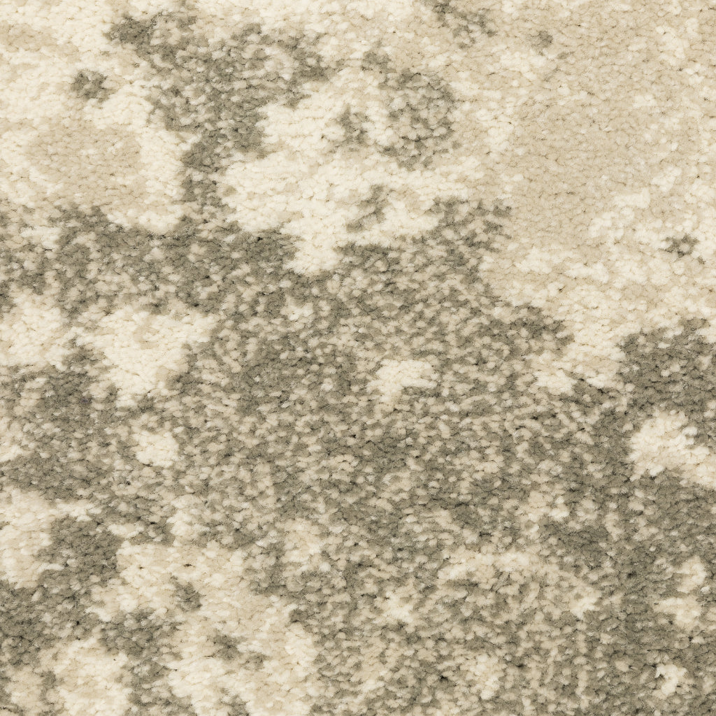 Oriental Weavers Carson 0734D Gray Rectangle Indoor Runner - Stain Resistant Abstract Rug-