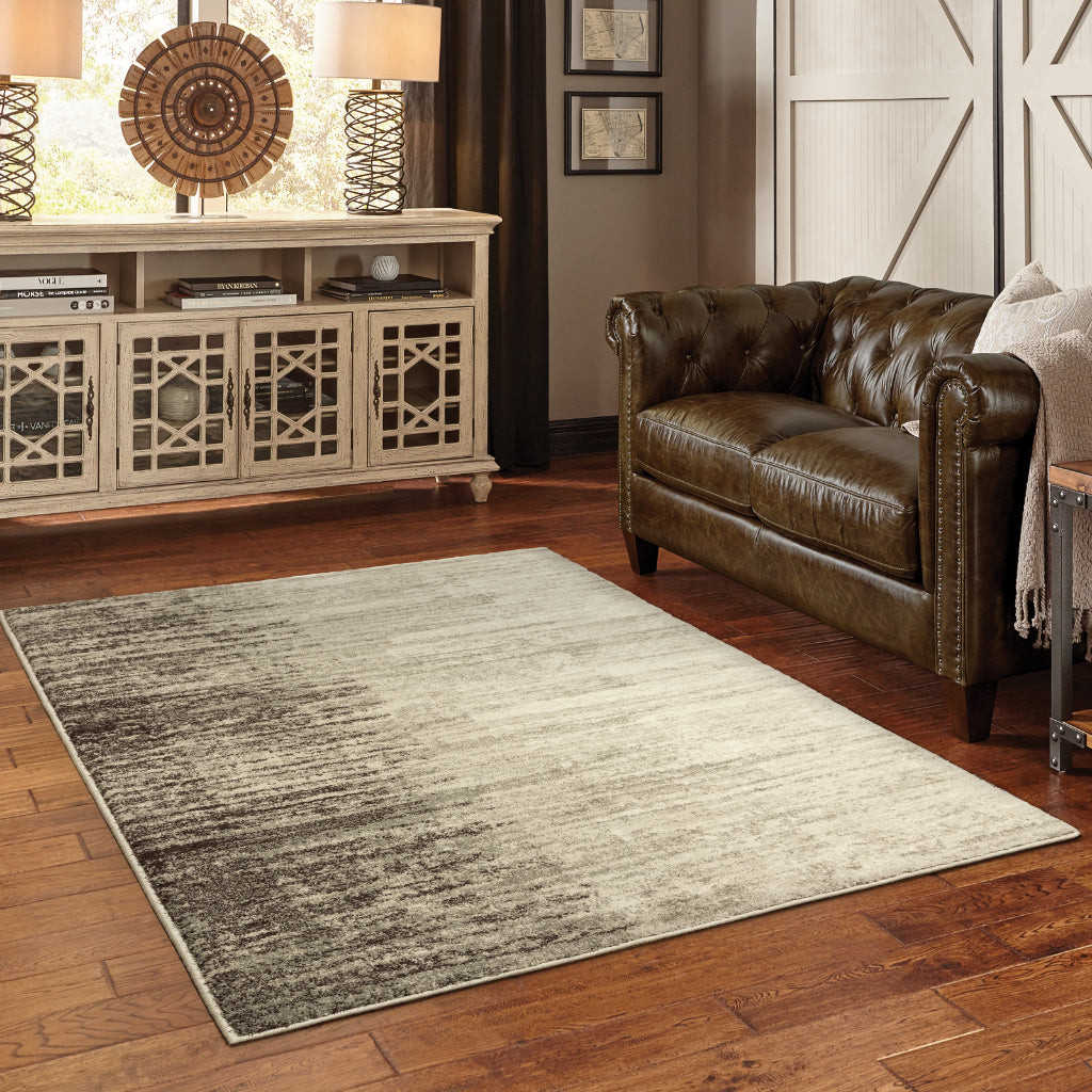 Oriental Weavers Carson 0735A Gray Rectangle Indoor Area Rug - Stain Resistant Abstract Rug-