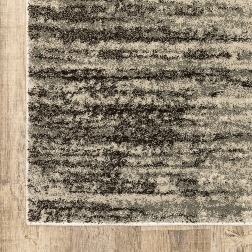 Oriental Weavers Carson 0735A Gray Rectangle Indoor Runner - Stain Resistant Abstract Rug-