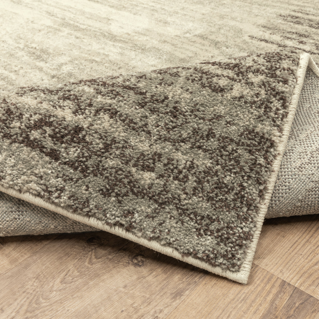 Oriental Weavers Carson 0735A Gray Rectangle Indoor Runner - Stain Resistant Abstract Rug-