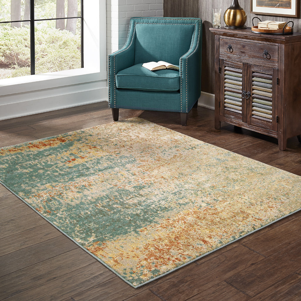 Oriental Weavers Carson 9654B Multicolor Rectangle Indoor Area Rug - Stain Resistant Abstract Rug-