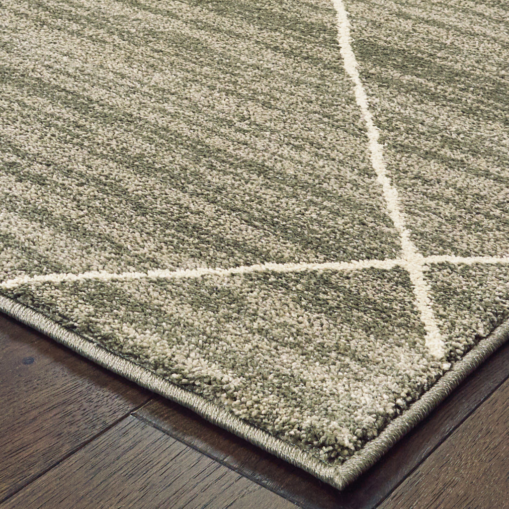 Oriental Weavers Carson 9661A Gray Rectangle Indoor Runner - Stain Resistant Geometric Rug-