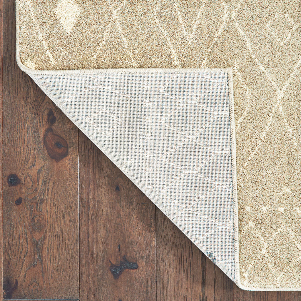 Oriental Weavers Carson 9665B Ivory Rectangle Indoor Runner - Stain Resistant Geometric Rug-