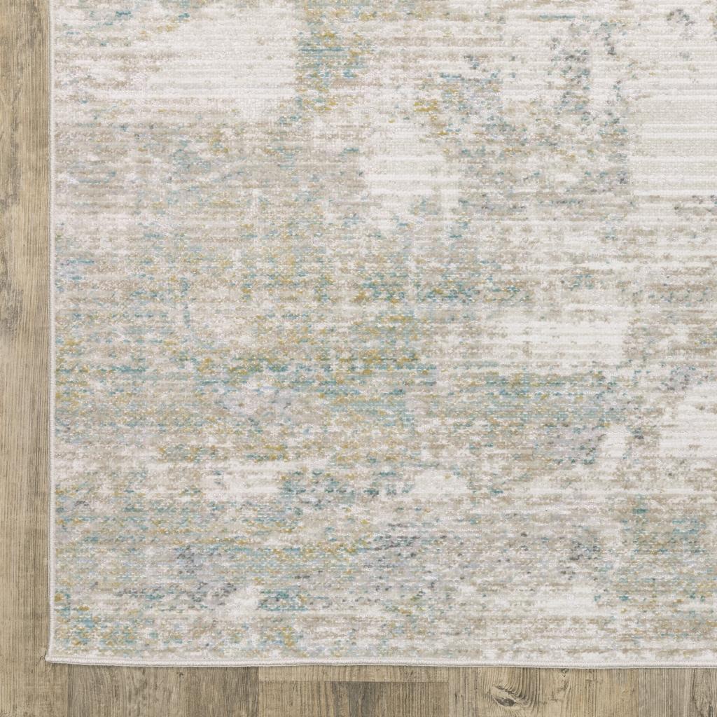 Oriental Weavers Cavett CAV01 Ivory Rectangle Indoor Runner Abstract Pattern-
