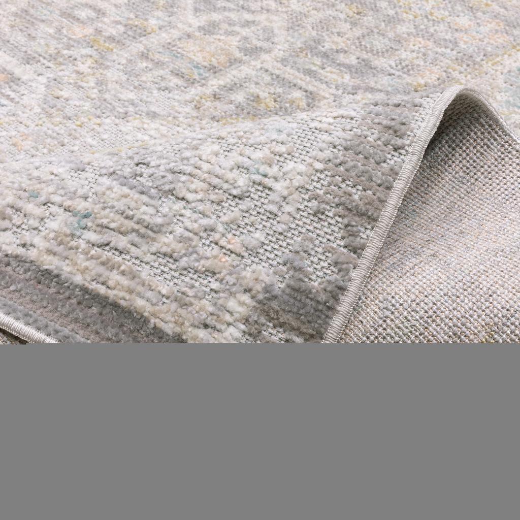 Oriental Weavers Cavett CAV02 Gray Rectangle Indoor Area Rug Medallion Pattern-
