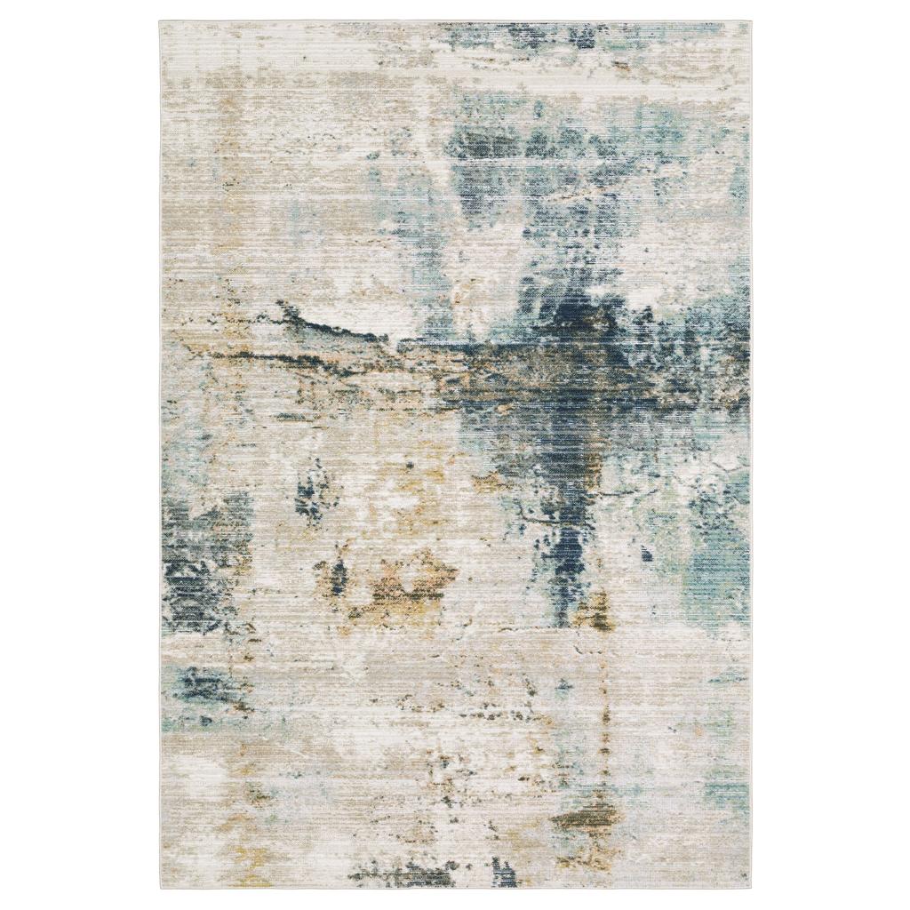 Oriental Weavers Cavett CAV03 Ivory Rectangle Indoor Runner Abstract Pattern-