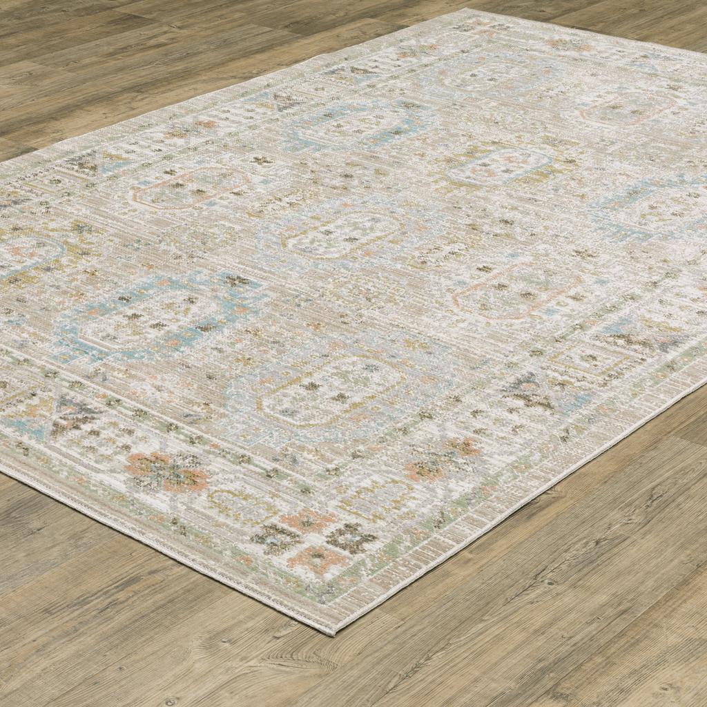 Oriental Weavers Cavett CAV04 Beige Rectangle Indoor Area Rug Oriental Pattern-