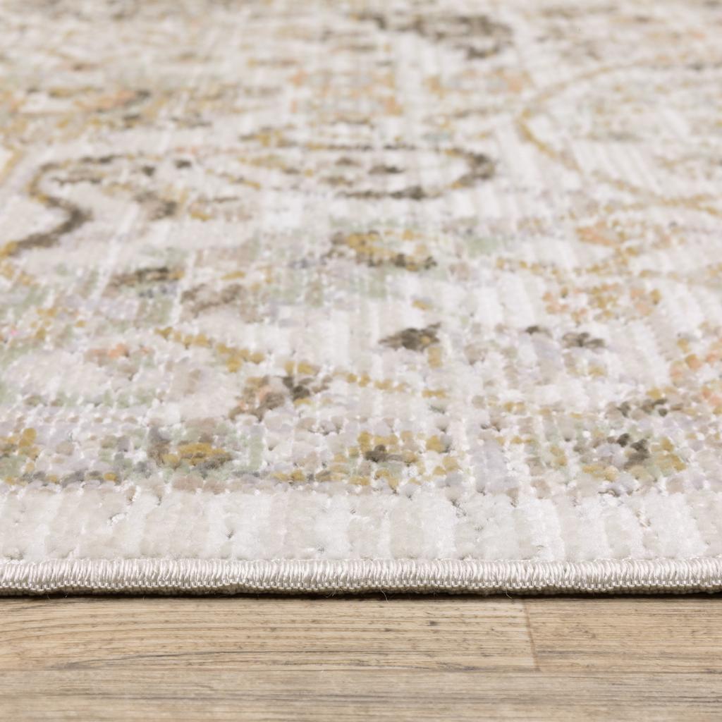 Oriental Weavers Cavett CAV05 Ivory Rectangle Indoor Runner Floral Pattern-