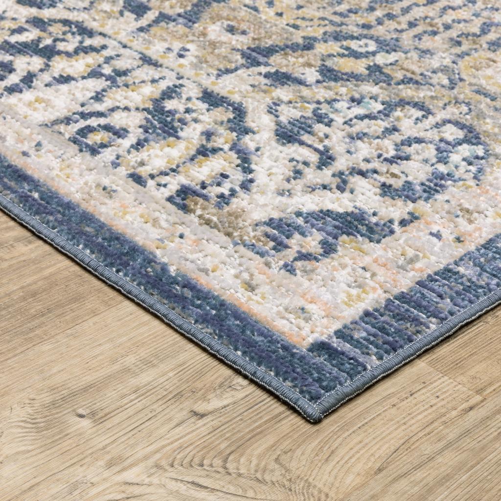 Oriental Weavers Cavett CAV06 Blue Rectangle Indoor Runner Oriental Pattern-