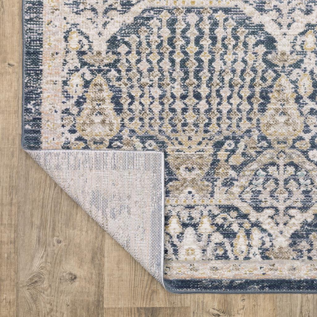 Oriental Weavers Cavett CAV06 Blue Rectangle Indoor Runner Oriental Pattern-