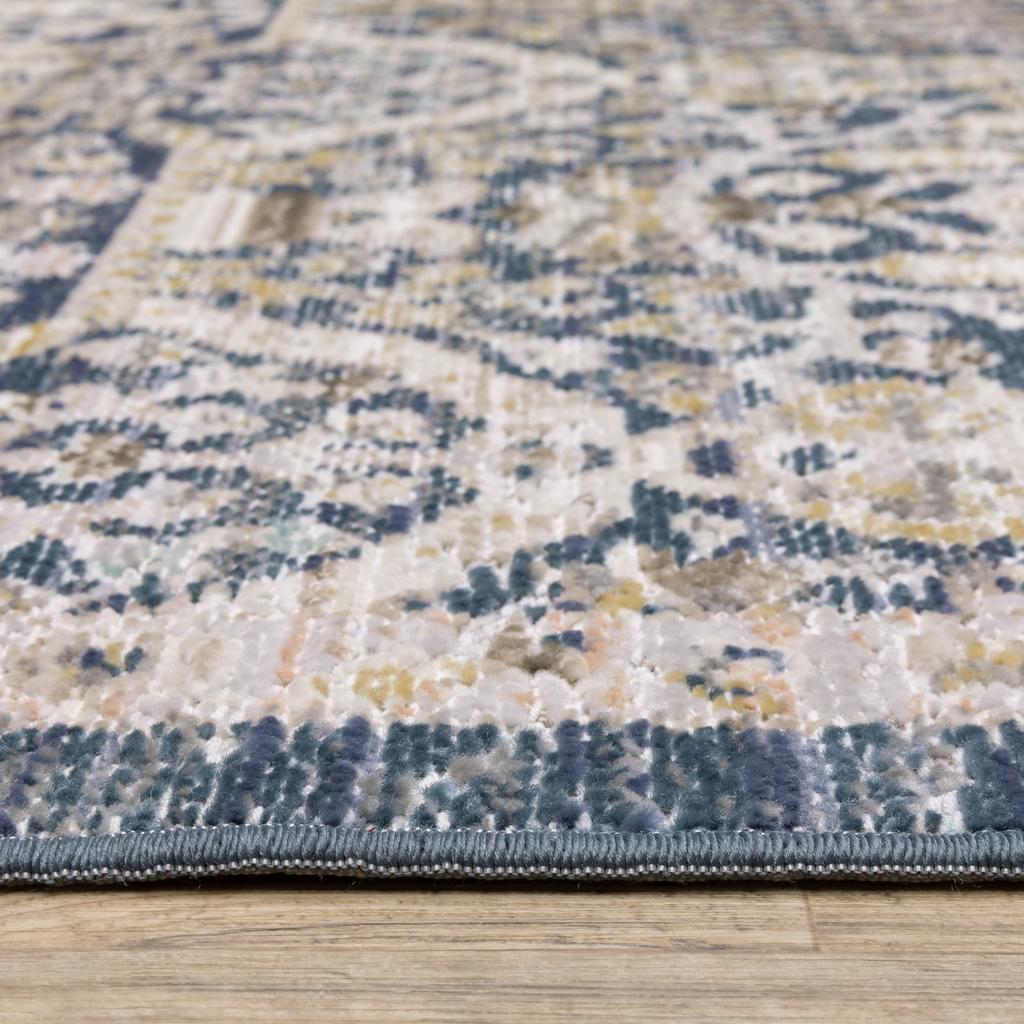 Oriental Weavers Cavett CAV06 Blue Rectangle Indoor Runner Oriental Pattern-