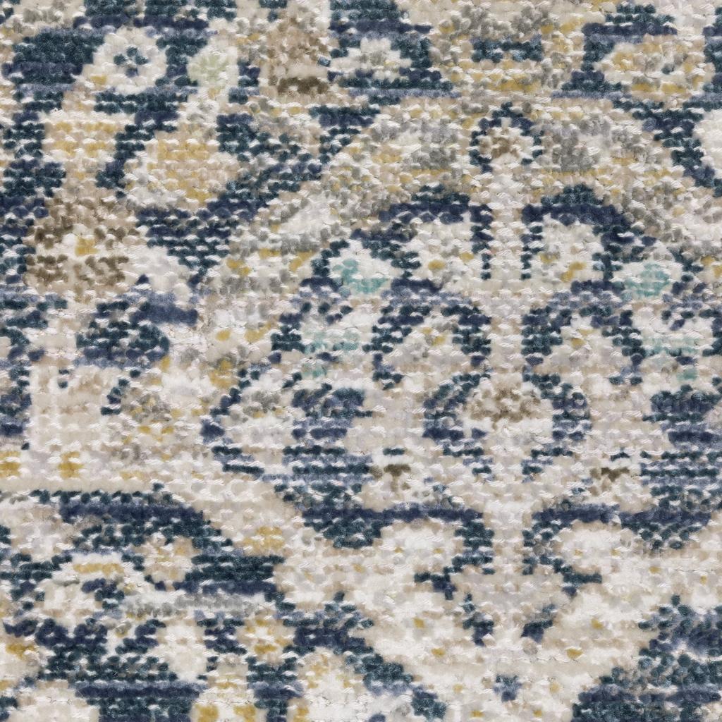 Oriental Weavers Cavett CAV06 Blue Rectangle Indoor Runner Oriental Pattern-
