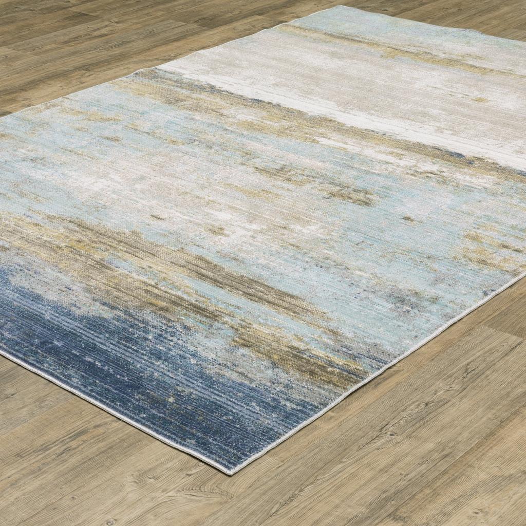 Oriental Weavers Cavett CAV09 Blue Rectangle Indoor Area Rug Abstract Pattern-