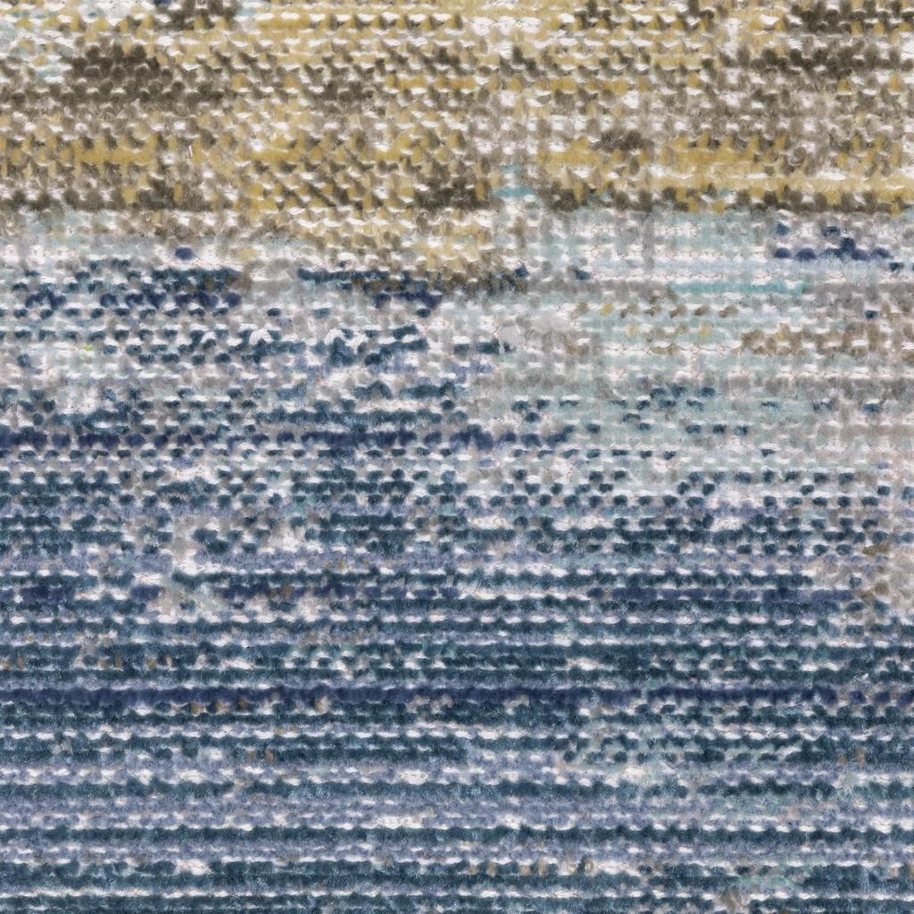 Oriental Weavers Cavett CAV09 Blue Rectangle Indoor Runner Abstract Pattern-