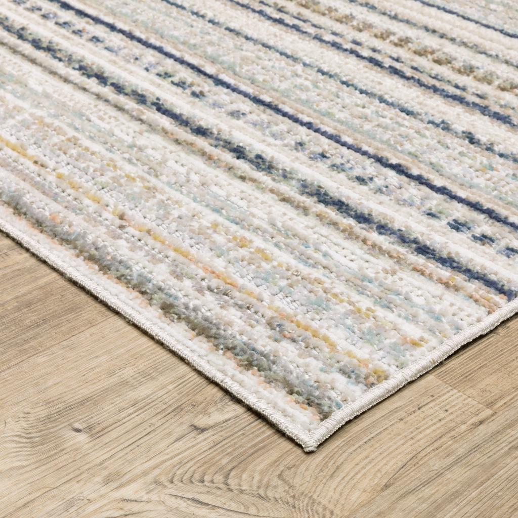 Oriental Weavers Cavett CAV10 Beige Rectangle Indoor Area Rug Stripe Pattern-