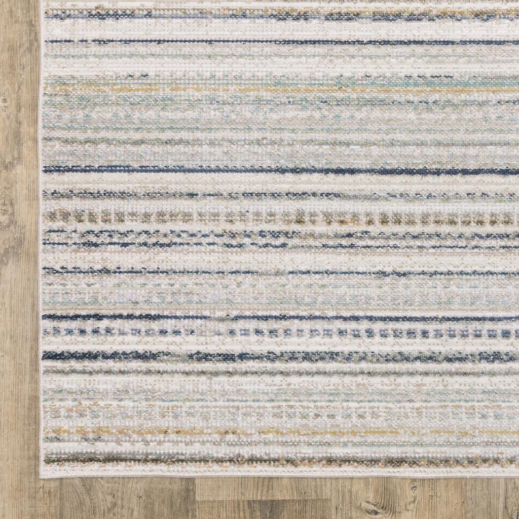 Oriental Weavers Cavett CAV10 Beige Rectangle Indoor Area Rug Stripe Pattern-