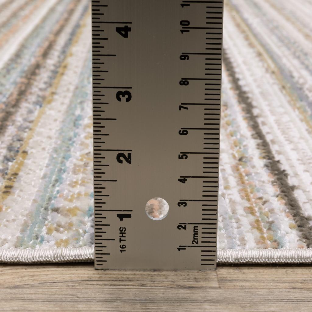 Oriental Weavers Cavett CAV10 Beige Rectangle Indoor Area Rug Stripe Pattern-