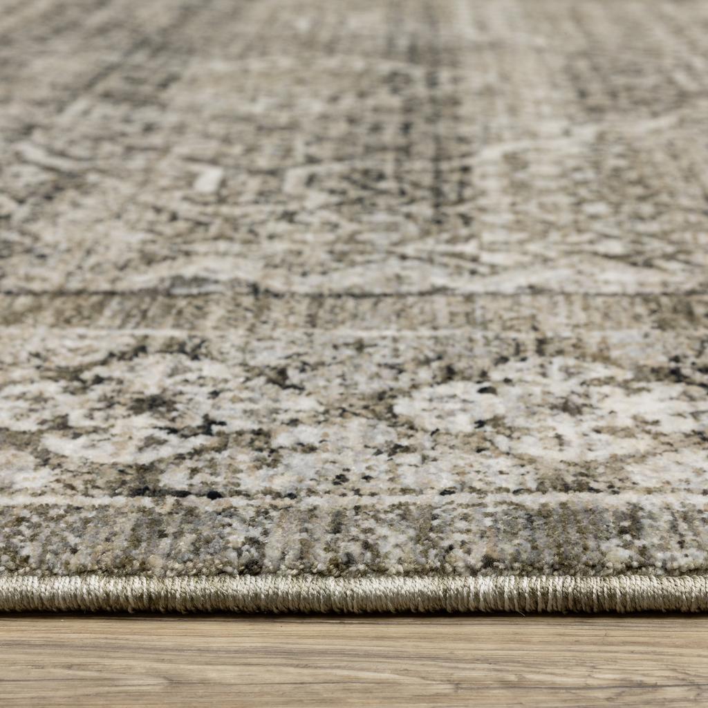 Oriental Weavers Chamberlain CH02D Grey Rectangle Indoor Runner Medallion Pattern-
