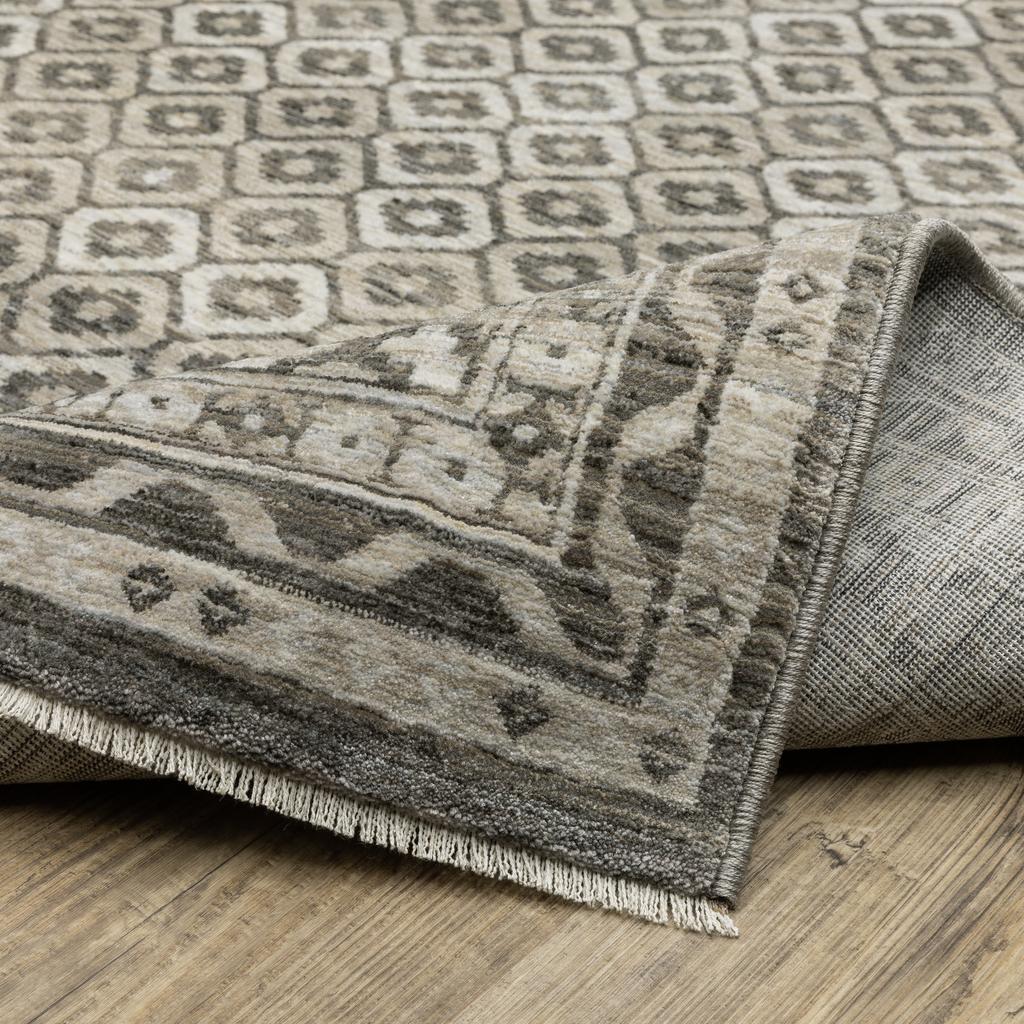 Oriental Weavers Chamberlain CH03B Grey Rectangle Indoor Area Rug Panel Pattern-