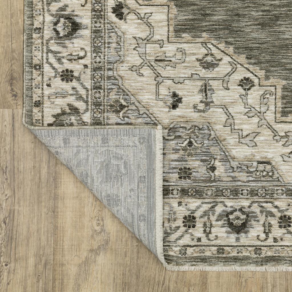 Oriental Weavers Chamberlain CH05A Grey Rectangle Indoor Area Rug Medallion Pattern-